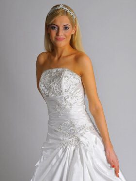 Brautkleider Empire-Stil Taft Elfenbein Modell Kiera