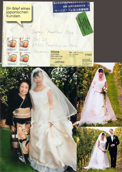 Ein Dankebrief von Kuhori und Martin aus Japan Brautmoden kunde aus Japan