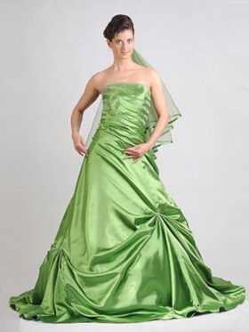 Grünes Brautkleid, Abendkleid Modell Amirya