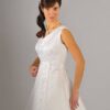 Brautkleider Creme Satin schlicht A-Linie Modell Emelda