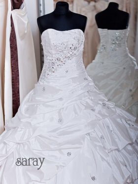 Brautkleider A-Linie Elfenbein Taft Modell Ivana