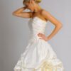 Brautkleider A-Linie Taft mit Perlen bestickt Modell Ria