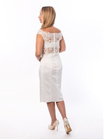 Standesamtkleid kurz Spitze Creme Modell Marry