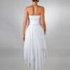 Chiffon Standesamtkleid in Creme Modell Gloria