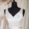 Standesamtkleid  V -Auschnitt Kurz Elfenbein Modell Lanette