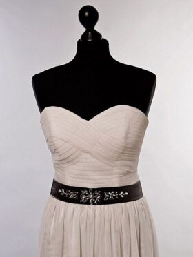 Standesamtkleid lang Creme Softüll Modell Lenia