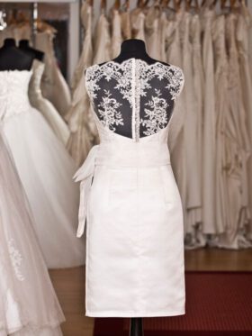 Standesamtkleid Vintage Spitze Kurz Modell Verena