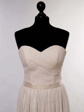 Standesamtkleid Lang schlicht Softtüll Model Lavanija