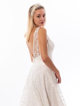 Standesamtkleid lang, creme Modell Chloe