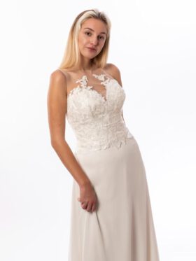 Standesamtkleid lang Spitze Modell Elena