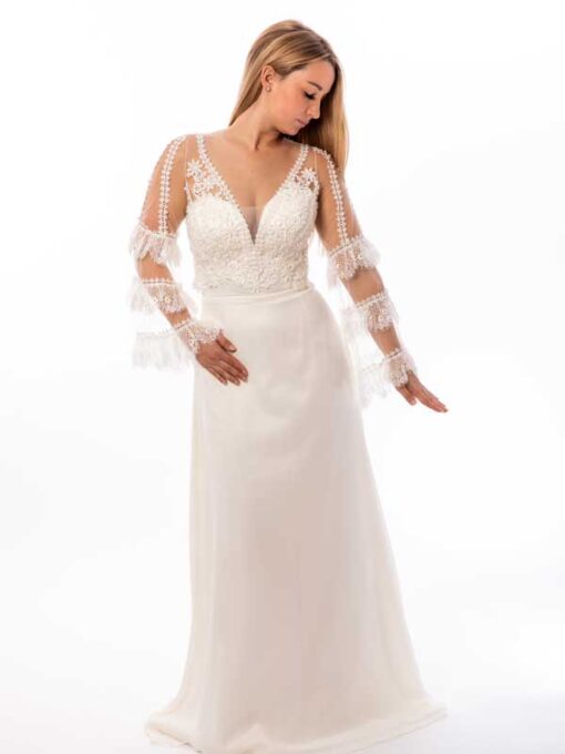 Standesamtkleid Creme Modell Summer