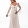 Standesamtkleid Elfenbein Chiffon Spitze Modell Tiana