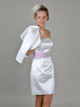 Standesamtkleid Satin mit Bolero Modell Vanessa