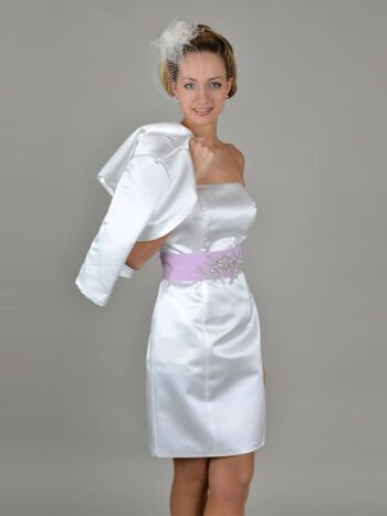 Standesamtkleid Satin mit Bolero Modell Vanessa
