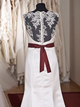 Standesamtkleid lang Meerjungfrauen-Stil Creme Modell Marlies