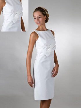 Standesamtkleid kurz Elfenbein Taft Model Mia
