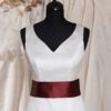 Standesamtkleid kurz Satin Creme Modell Stefanie