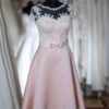 Standesamtkleid Kurz Rosa Spitze Modell Rosalie