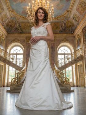 Brautkleider Creme Meerjungfrau -Stil Model linnea