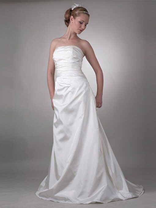 Brautkleider Schlicht Elfenbein Taft Modell Melitta - Image 3