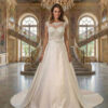 Brautkleider A-Linie Creme Satin Model Rachel