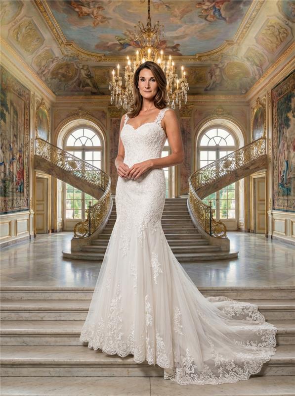 Brautkleider Spitze Meerjungfrau-Stil Modell Carmen