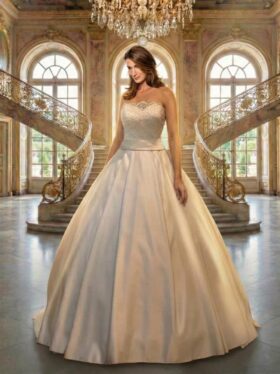 Brautkleider Satin Creme Princess-Stil Modell Kate