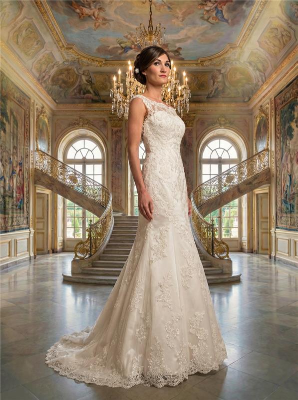 Brautkleider Meerjungfrau-Stil mit Spitze Modell Liana