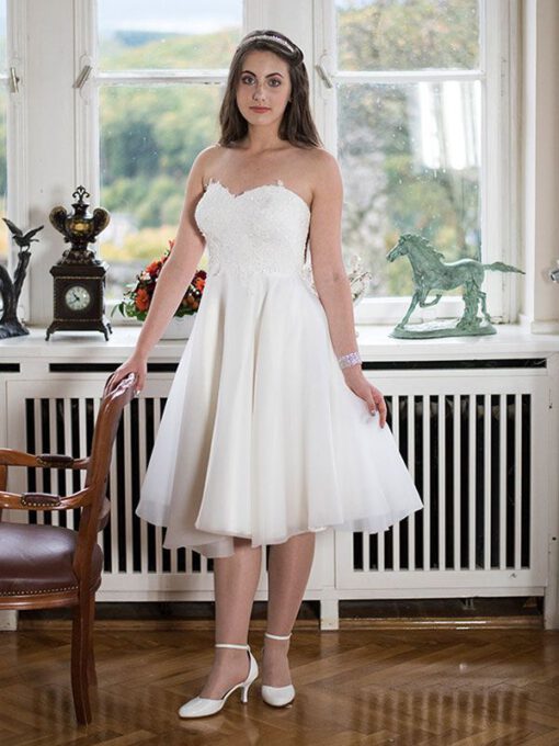 Standesamtkleid Kurz Organza A-Linie  Modell Adèle - Image 2