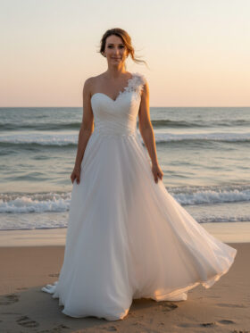 Aurelia Shore Hochzeitskleid im modernen One-Shoulder-Design